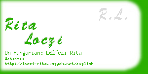 rita loczi business card
